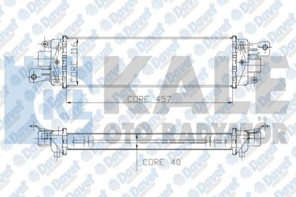 KALE 010CAC020 Turbo Radyatoru (Intercooler) Fiat Albea 1.3 Jtd 03>09 (Al/Al)